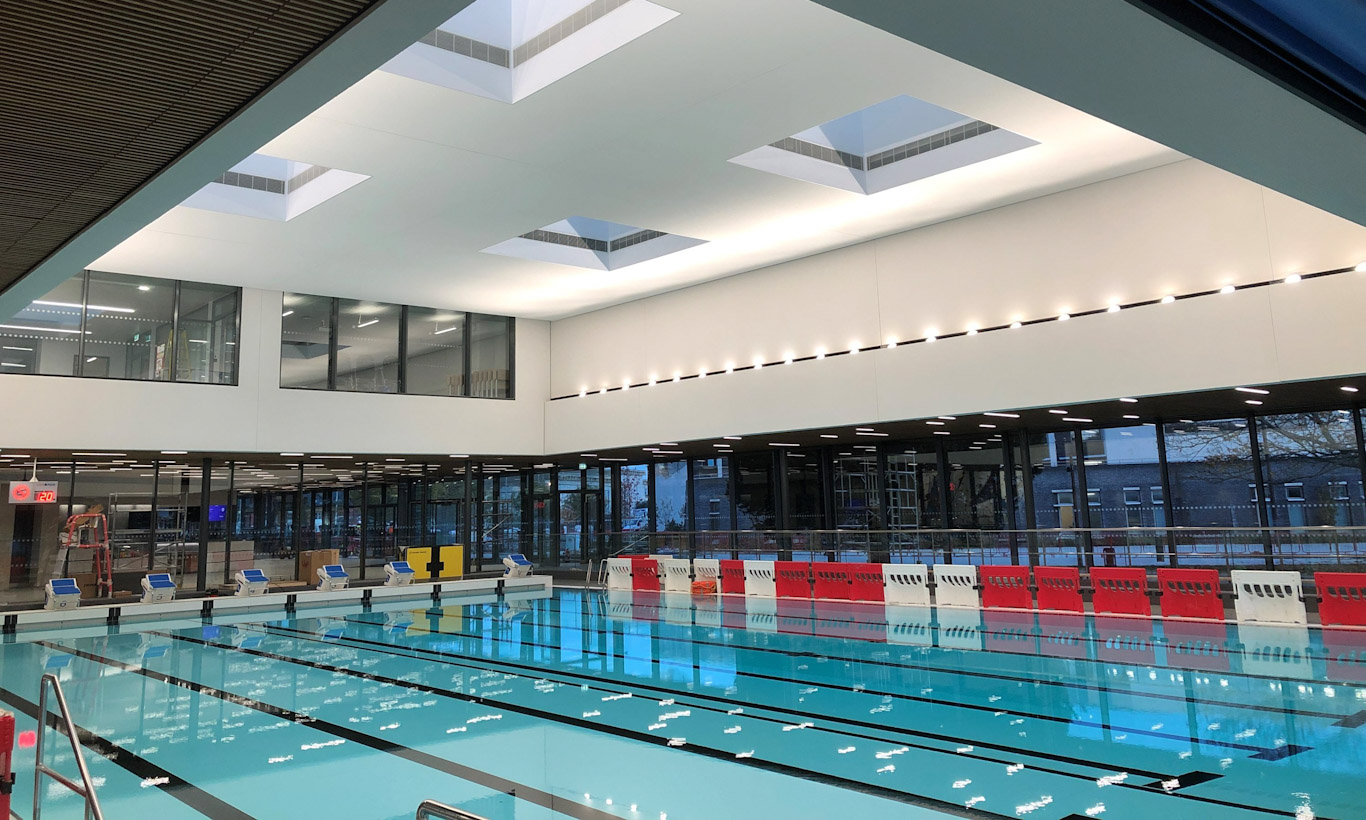 Sto helps keep the noise down for new university swimming pool